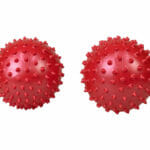 Red spiky bouncy ball