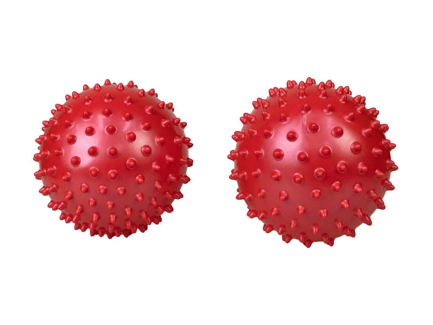 Red spiky bouncy ball
