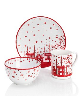 porcelain table ware red