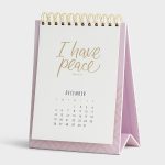 Custom Logo Printed Standing Flip Desktop Calendar (1)