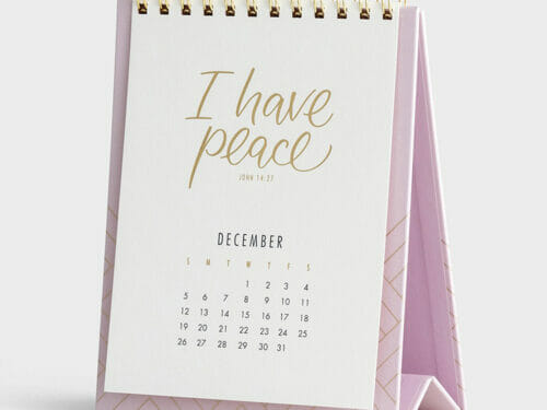 Custom Logo Printed Standing Flip Desktop Calendar (1)