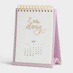Custom Logo Printed Standing Flip Desktop Calendar (1)