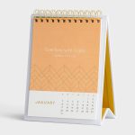 Custom Logo Printed Standing Flip Desktop Calendar (1)
