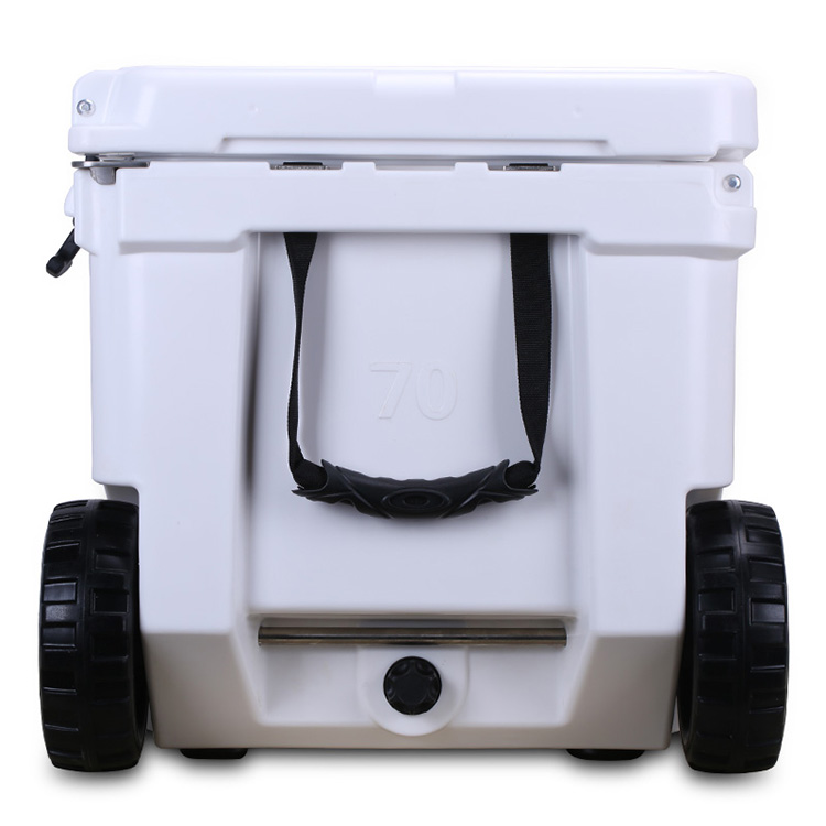 35QT Hard Sided Plastic Ice Cooler Box with Wheels (6)