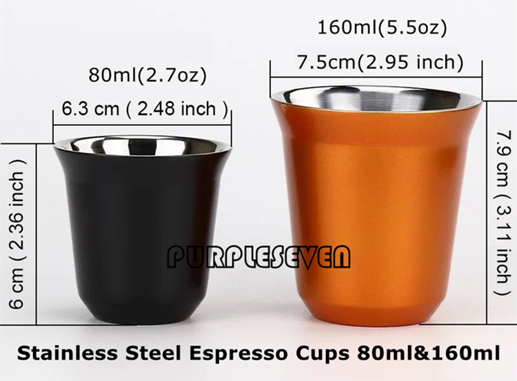 80-160 ml Double Wall coffee mug