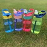 Children's Plastic Water Bottle with Straw