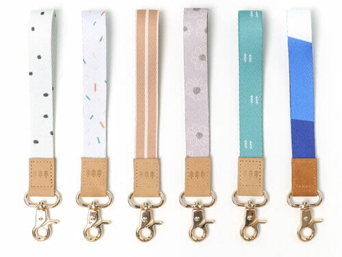 short leather lanyard