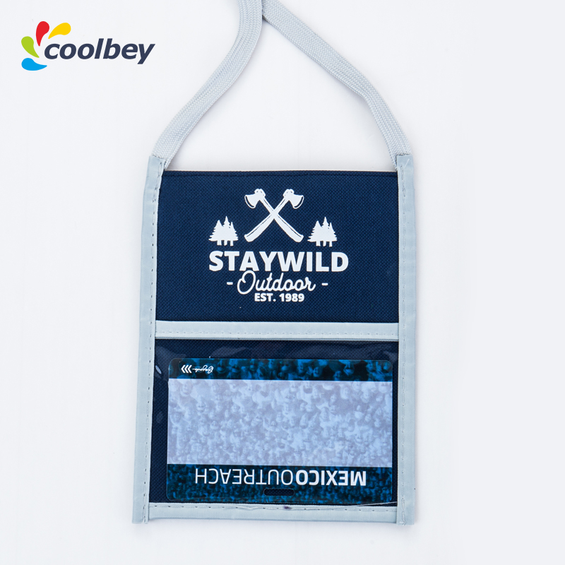 Custom Logo Printed Two Sided Conference ID Holder and Necklace