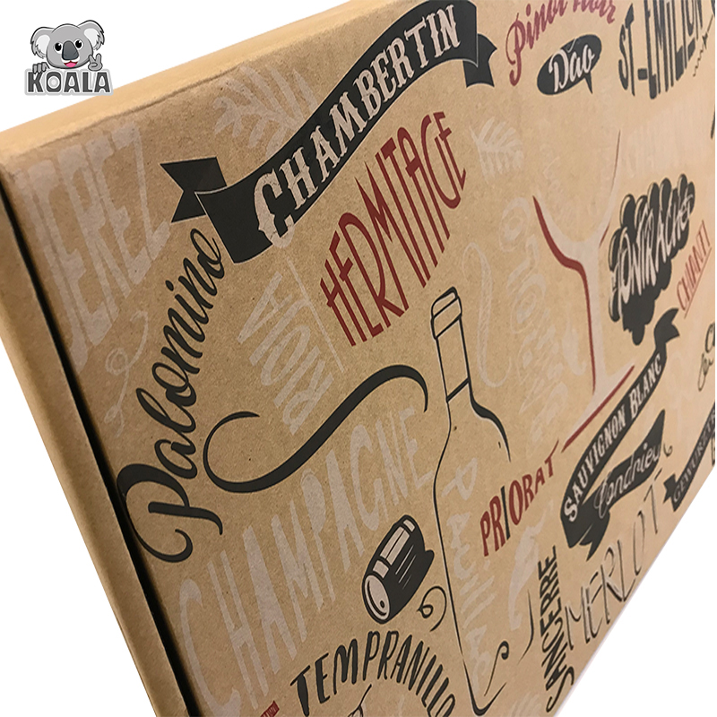 Foldable Corrugated Cardboard Box Packaging for Wine Bottles