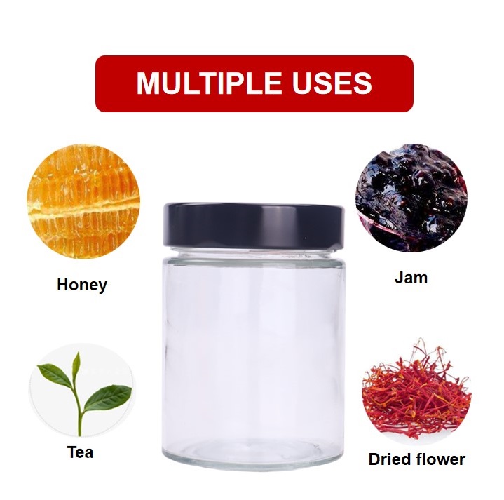 Clear Storage Jar for Packing Consumables