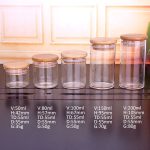Clear Round Borosilicate Glass Jar with Bamboo Lid (4)