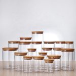 Clear Round Borosilicate Glass Jar with Bamboo Lid (4)