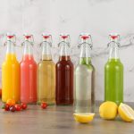 glass bottle with swing top