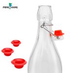 glass bottle with swing top