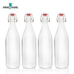 glass bottle with swing top