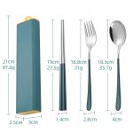 travel silverware set with case