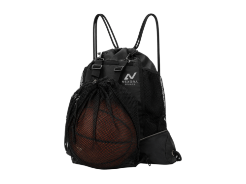 Custom Drawstring Backpack with Fold-Away Ball Bag