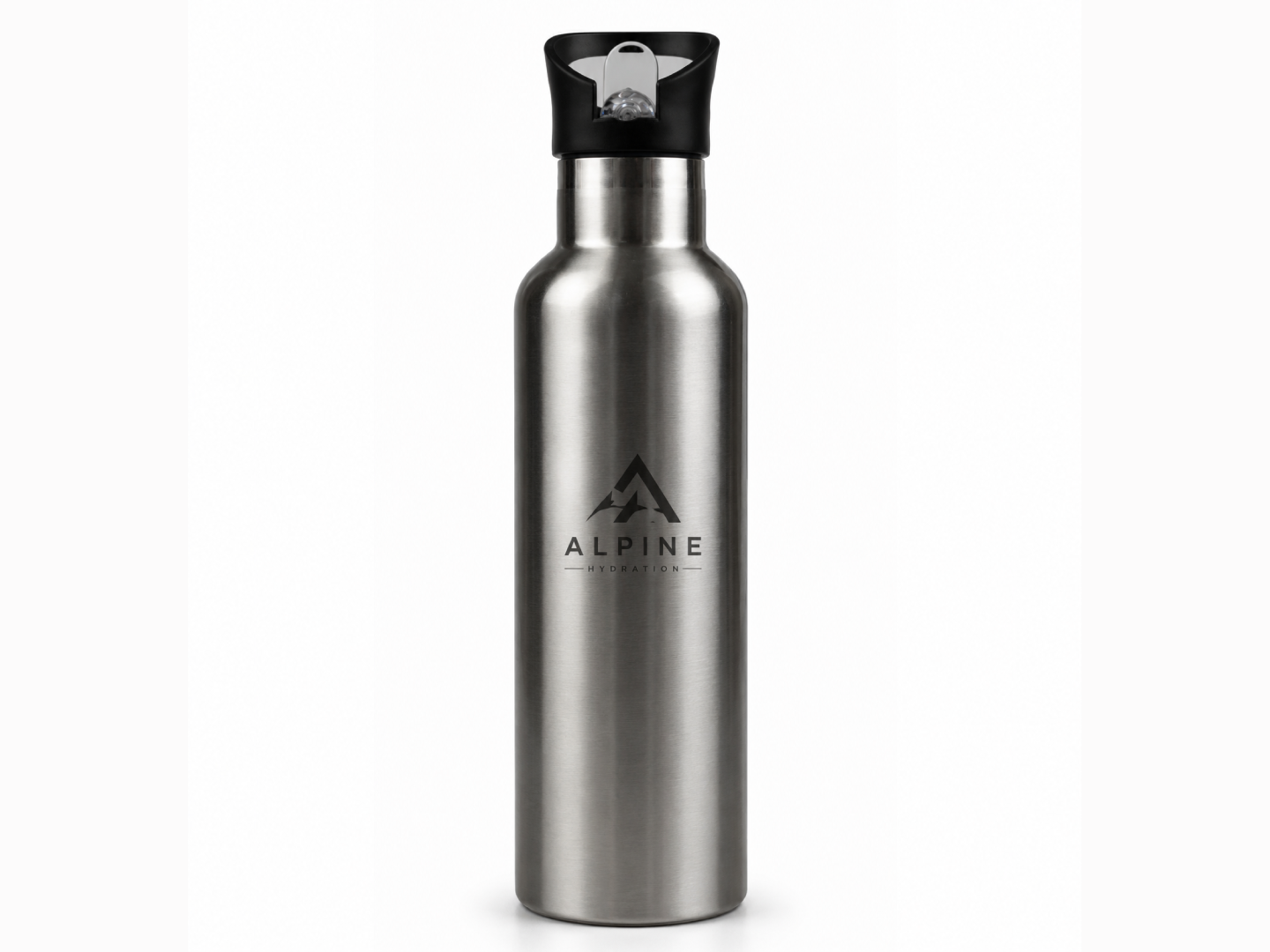 stainless steel water bottle with straw