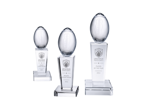 Custom 3D Crystal Glass Sports Trophy
