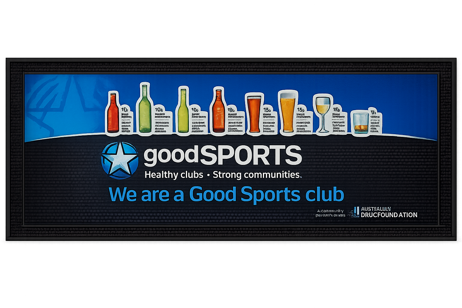 Custom Rubber Service Drinking Bar Mat,