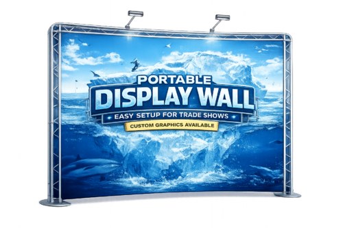 Portable Aluminum Frame Display Wall | Easy Setup for Trade Shows | Available with Custom Graphics