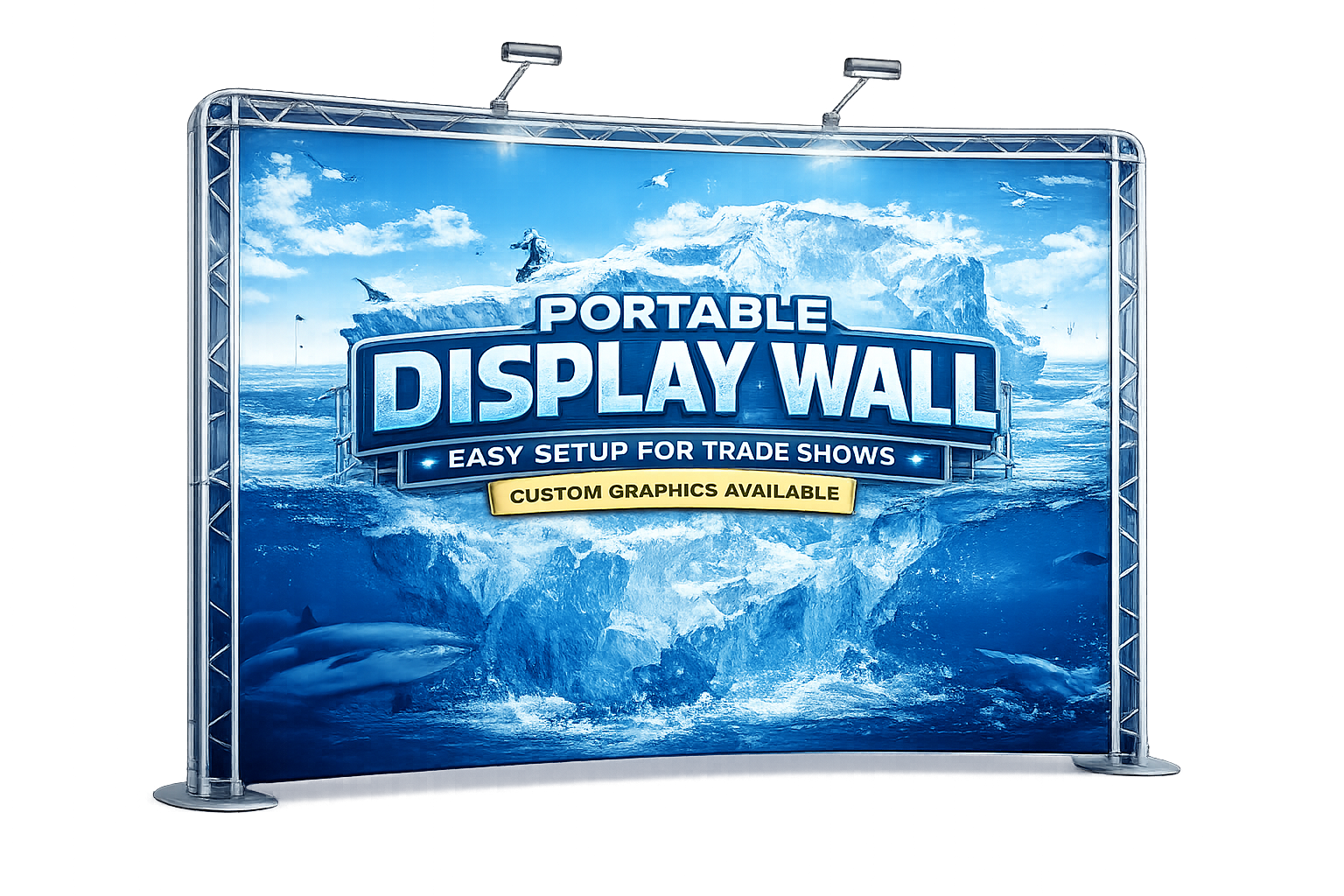 Portable Aluminum Frame Display Wall | Easy Setup for Trade Shows | Available with Custom Graphics