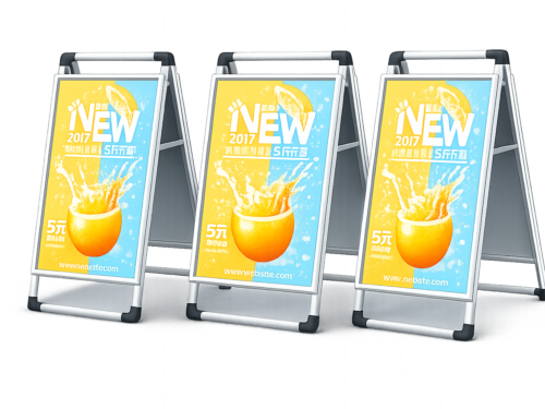 Outdoor A-Frame Sign | Weatherproof Aluminum with Double-Sided Display | Ideal for Sidewalk Advertising