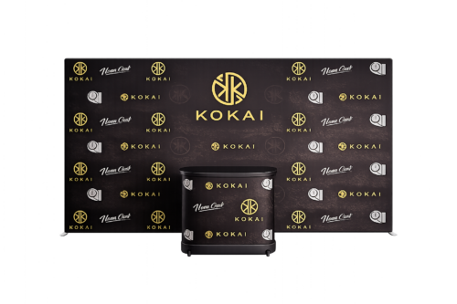 Magnetic Pop Display Reception Wall | 15ft Aluminum Frame with PVC/Polyester Fabric