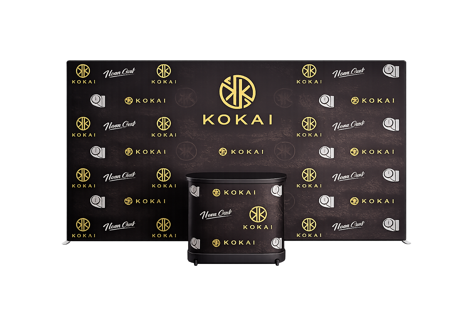 Magnetic Pop Display Reception Wall | 15ft Aluminum Frame with PVC/Polyester Fabric