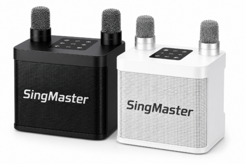 Mini Karaoke Speaker with Dual Bluetooth Microphones