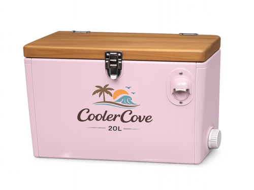 Custom 20L Beverage Cooler Box with Wooden Lid