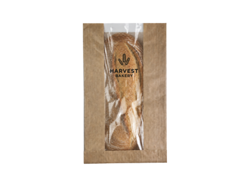 Kraft Baguette Paper Bag with Window