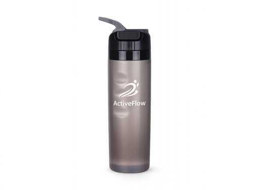 Custom 600ml Sports Water Bottle with Straw Lid