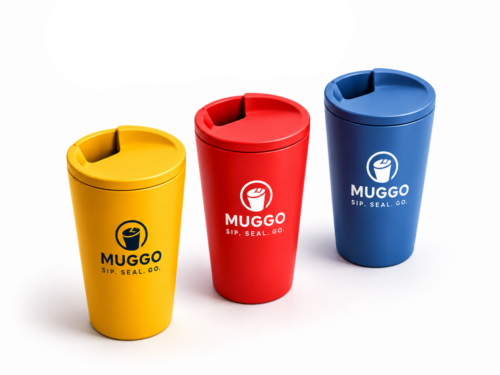 Custom 500ml Wheat Straw Travel Mug