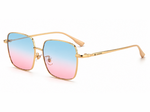 Custom Vintage Rectangular Metal Frame Sunglasses
