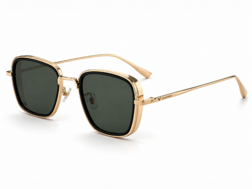 Custom Rectangular Metal Frame Sunglasses