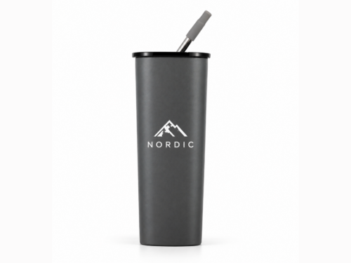 Custom 500ml Stainless Steel Tumbler with Straw Lid