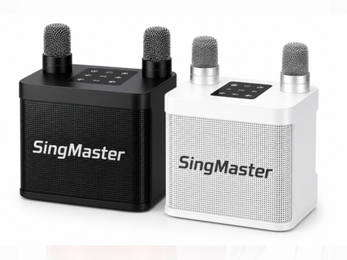 Mini Karaoke Speaker with Dual Bluetooth Microphones