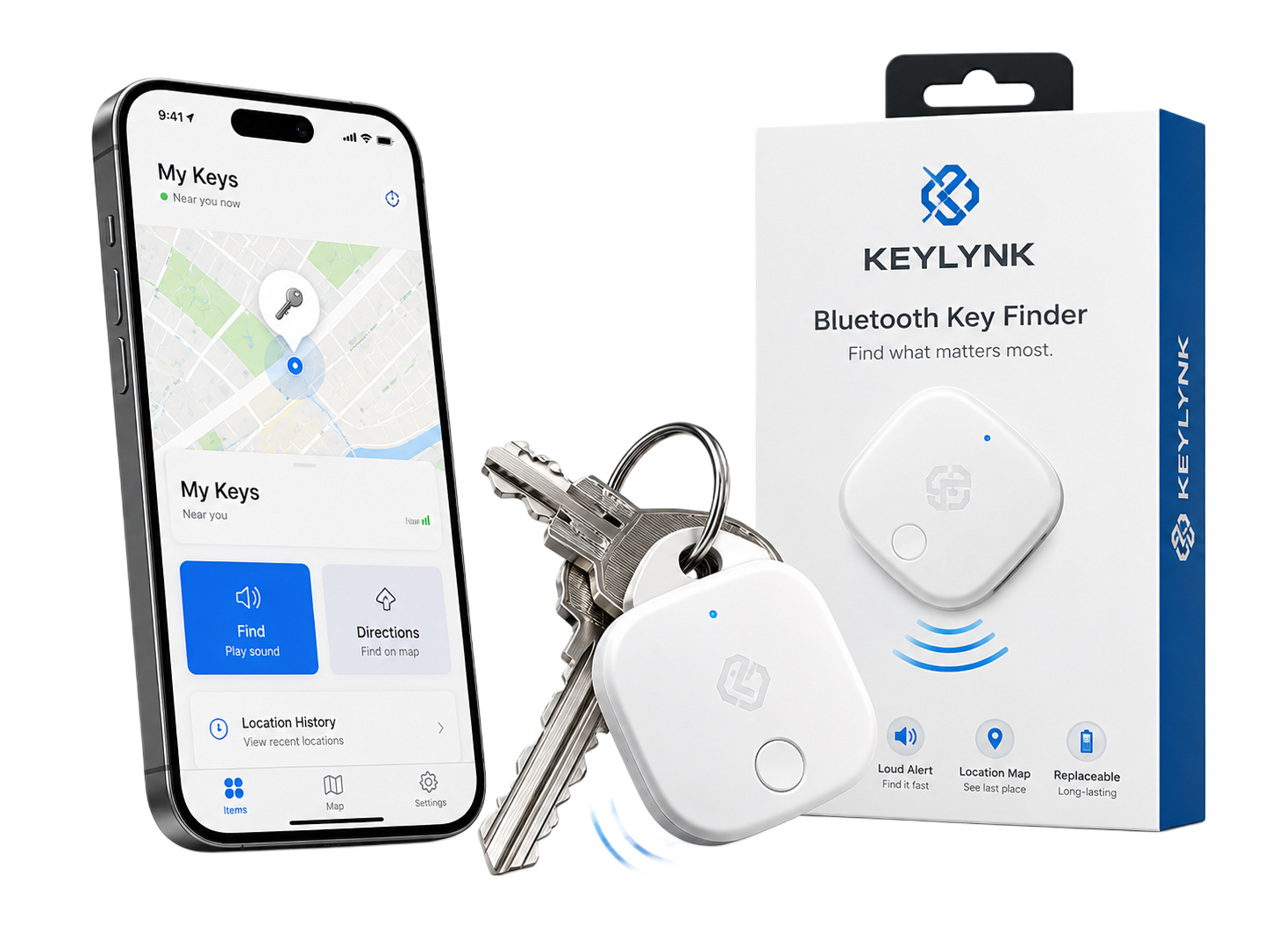 Custom Bluetooth Key Finder Keychain
