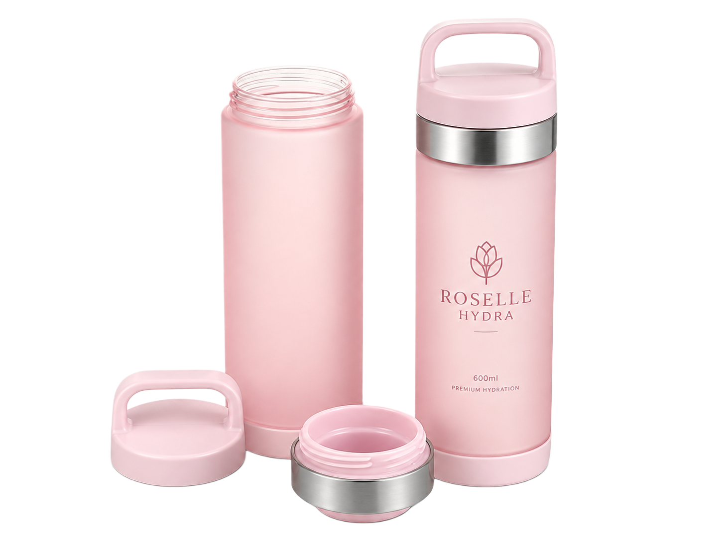 Custom 600ml Sports Water Bottle with Screw-On Lid