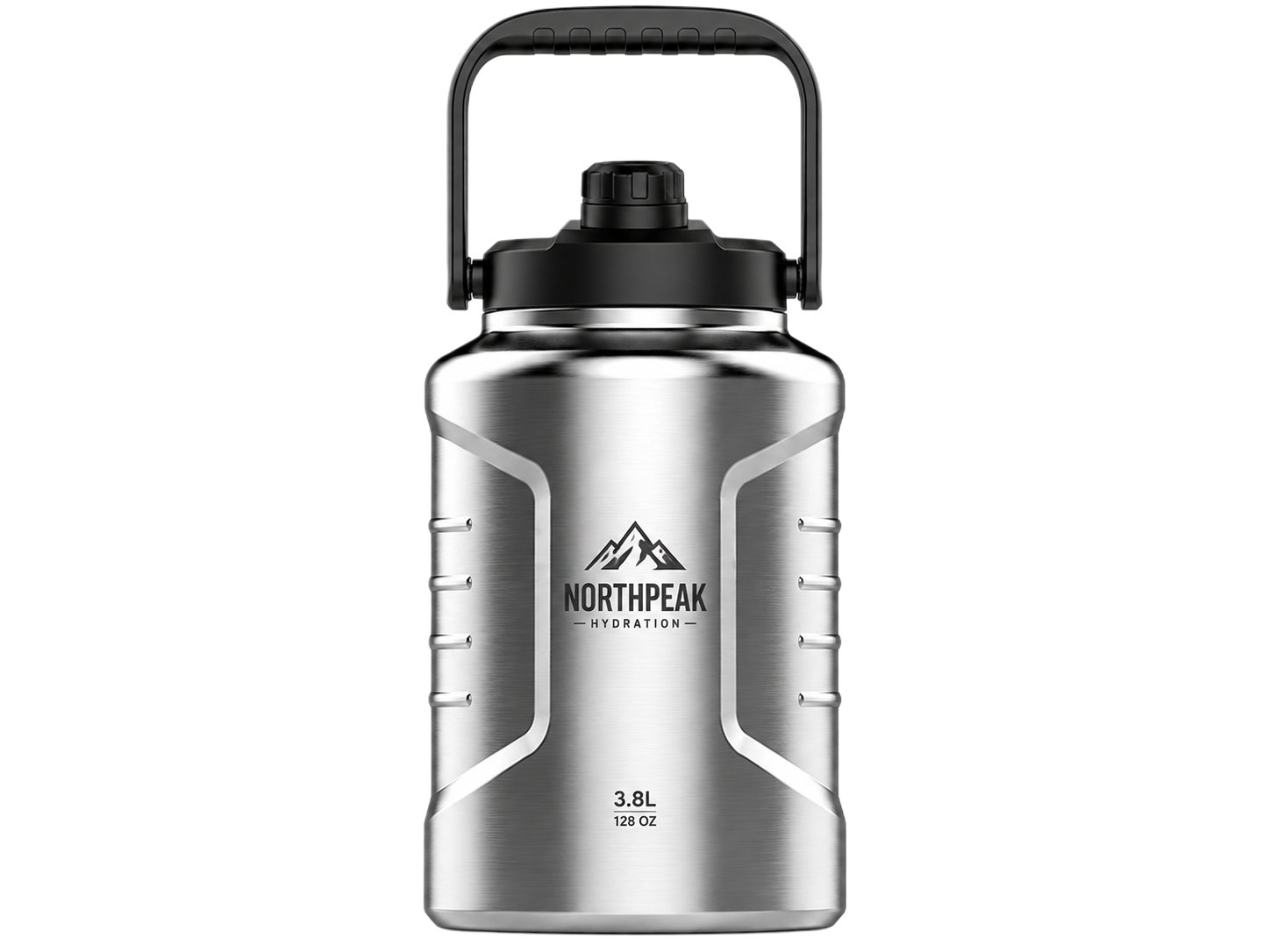Custom 3.8L Stainless Steel Water Bottle with Spout Lid