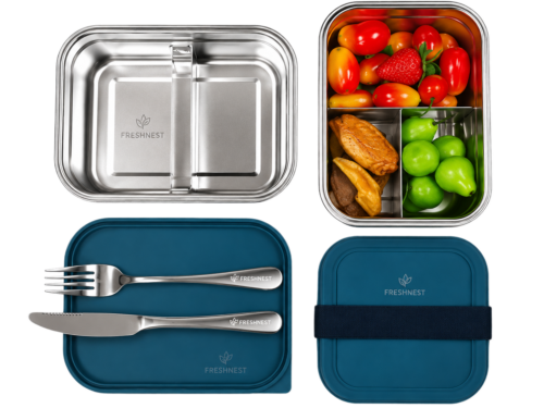 Stainless Steel Food Containers with Silicone Seals