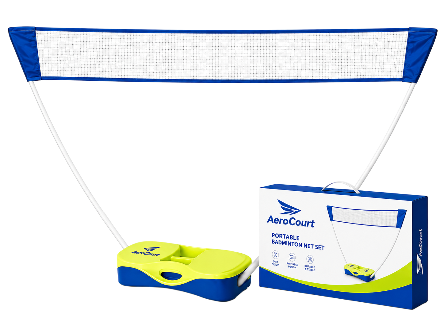 Portable Badminton Net Set with Rackets