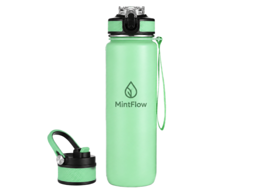 Custom Stainless Steel Water Bottle Set with Two Lids