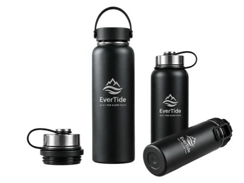Custom Stainless Steel Water Bottle with Interchangeable Lids