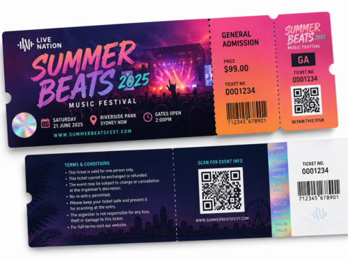 Custom Printed Event Tickets