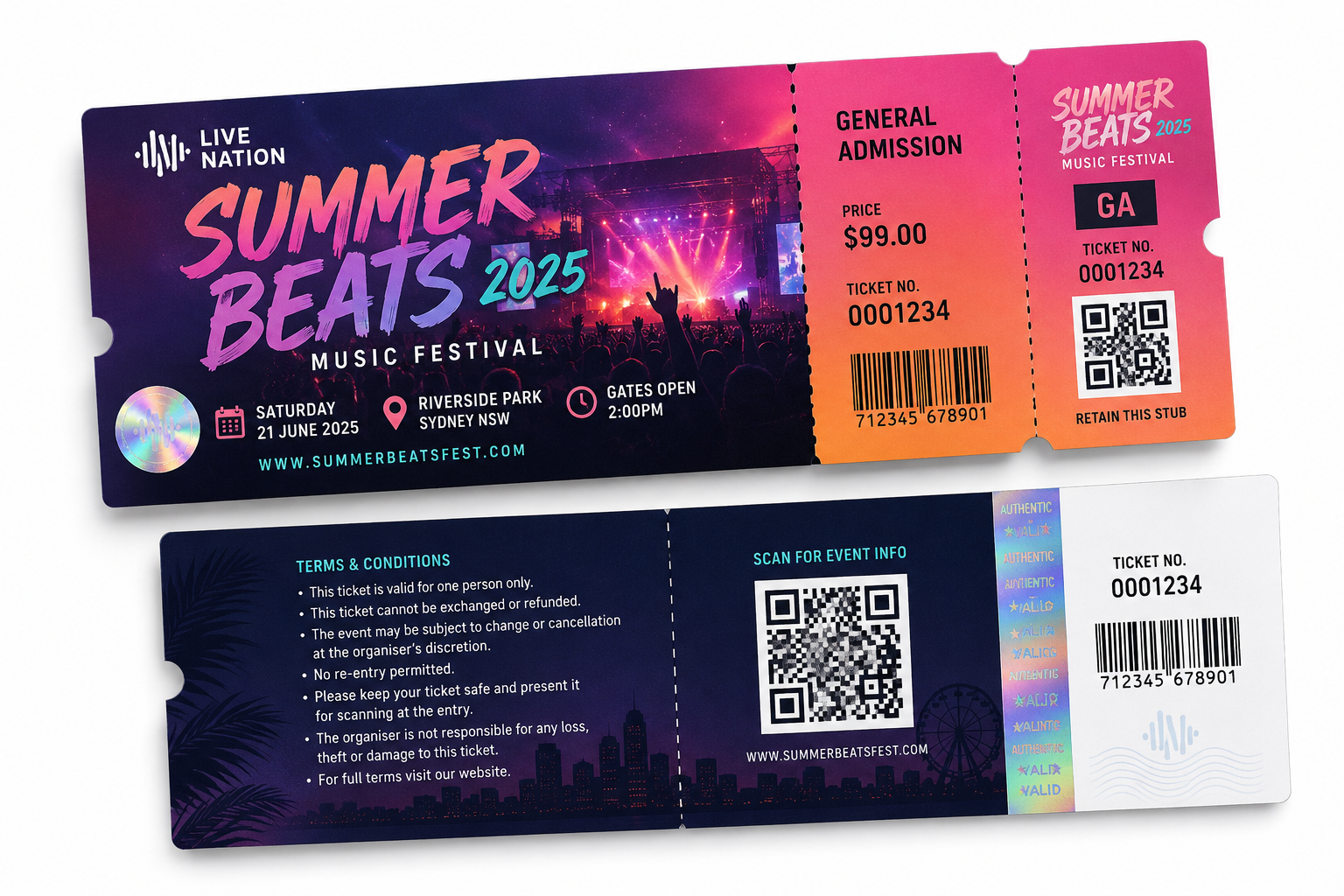 Custom Printed Event Tickets