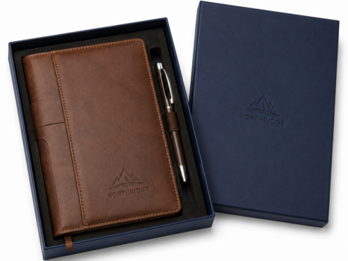 Custom Leather Portfolio Notebook