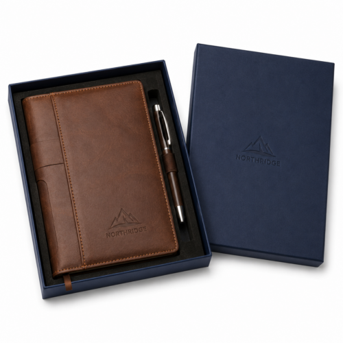 Custom Leather Portfolio Notebook