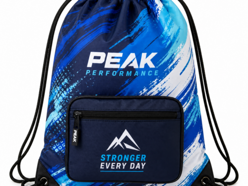SPHERE-1412_Custom Cinch Bag with Front Zip Pocket